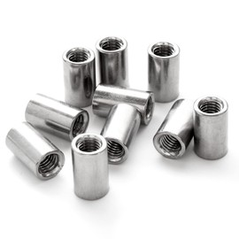 Pstyle PST-111 M8 Coupling Nut Spacer, Round Diameter 0.5 x 0.8 inches (12 x 20 mm), Set of 10