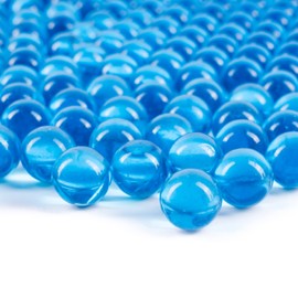 Galashield Blue Glass Marbles Bulk Fillers | Round Beads for Vases, 5lb (Approx. 400 pcs)
