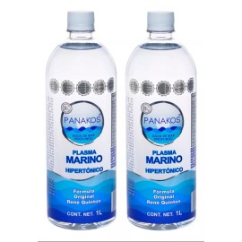 Panakos Lot Of 2 Bottles of 1 Lt. SEA WATER Agua De Mar Pure Marine Tot=2 