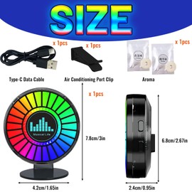 XiXiRan Music Rhythm Light, Colourful Sound Control Light, Music Light Bar, RGB Sound Control LED Light Stick, Ambiance Play Lightbar, 32Bit Music Level Light, USB Charging Sound Pickup Light (D)