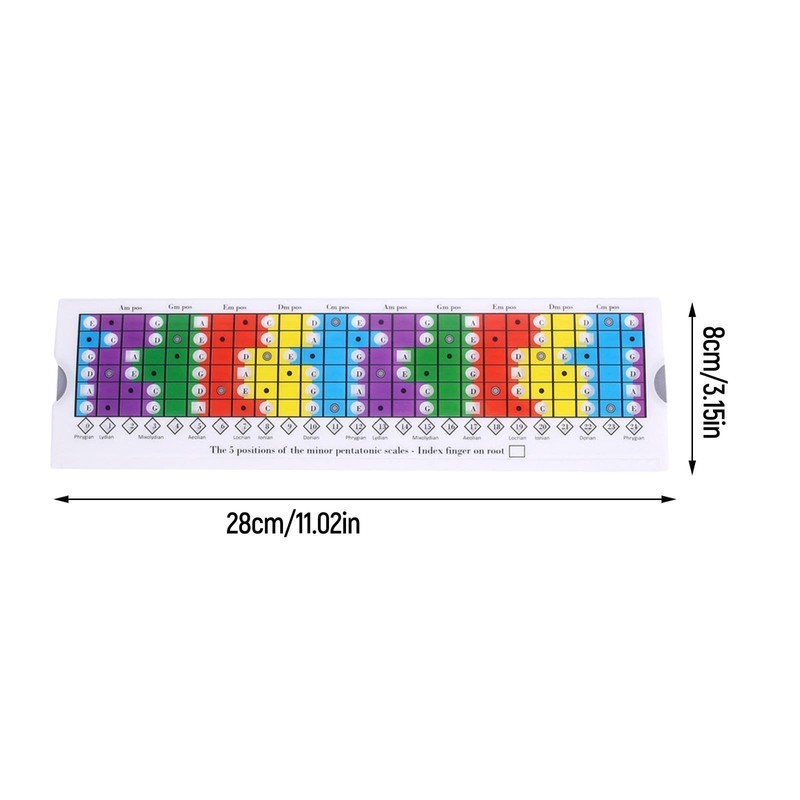 TISHITA Pentatonic Slide Ruler Acoustic Guitar Scale Table, Practice Training,