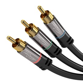 KabelDirekt 1m component cable (3 male RCA connectors - 3 male RCA connectors, FullHD 1080i) PRO Series