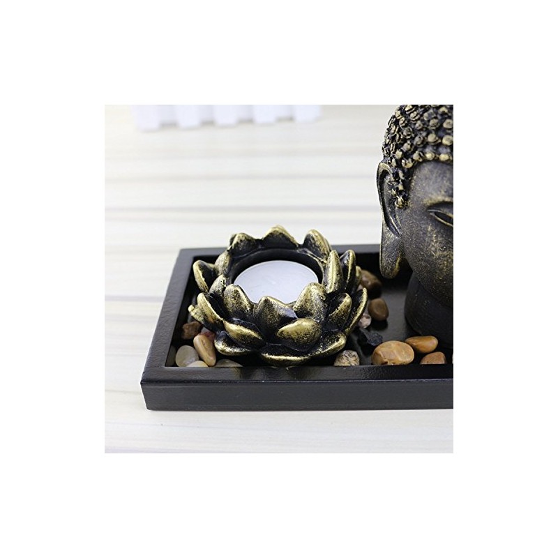 Zen Garden Buddha Table Top Candle Holder (Lotus)
