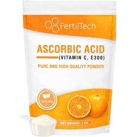 Ascorbinsäure Pulver 1 kg (1000 g) – 1000 Portionen – Vitamin C E300 – 100% Rein – Lebensmittelqualität – Ohne Zusatzstoffe – Vegan – Ohne Gentechnik – Abgefüllt in Frankreich