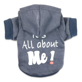 Boy Dog Clothes for Small Dogs Boy Dog Sweatshirt Puppy Hoodies for Dogs, Small, Navy