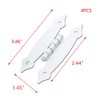 T Tulead White H-Shape Hinges Flush Mount Furniture Cabinet Door