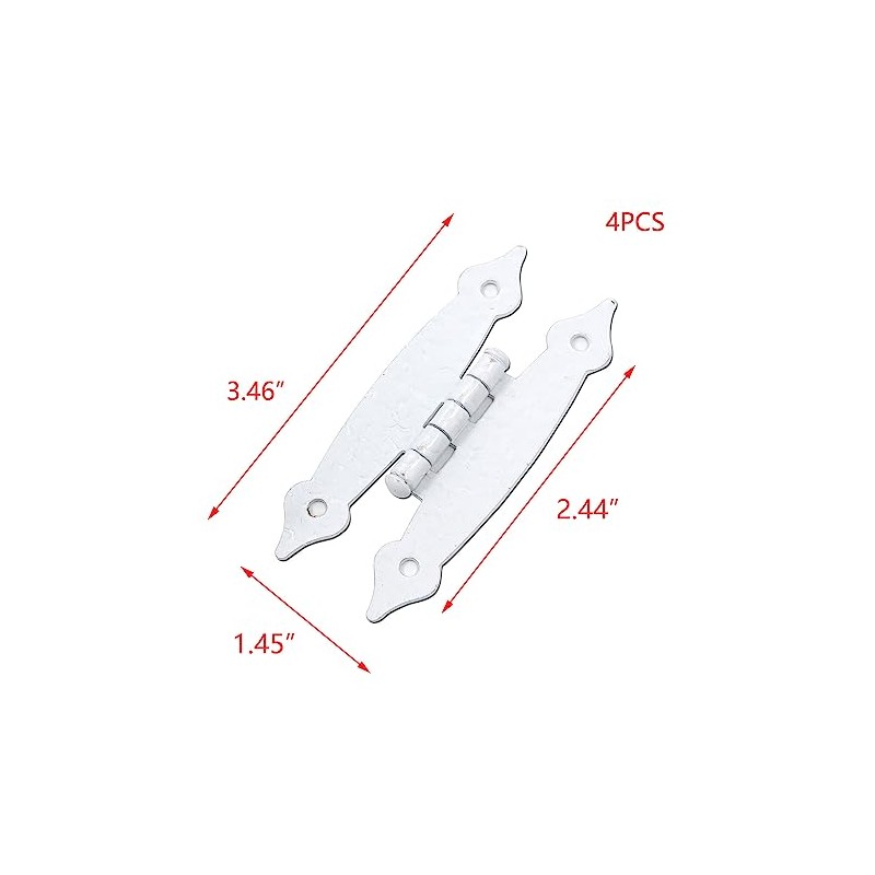 T Tulead White H-Shape Hinges Flush Mount Furniture Cabinet Door