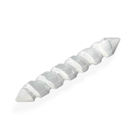 NKlaus Selenite Massage Ruler 10 cm - Handmade Selenite Massage Ruler for Energy Work and Spiritual Healing, Perfect Decoration for Meditation and Harmonisation of Spaces and Body 16472