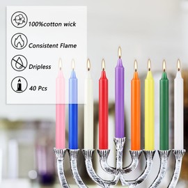 Howemon 100 Pack Assorted Color Spell Chime Candles, 4 Inch Mini Taper Candles for for Home Decor Kitchen Decor Wedding Decoration-10 Colours