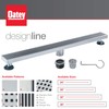 Oatey DLS1360R2 Designline Stainless Steel Linear DIY Shower Drain Tile-In