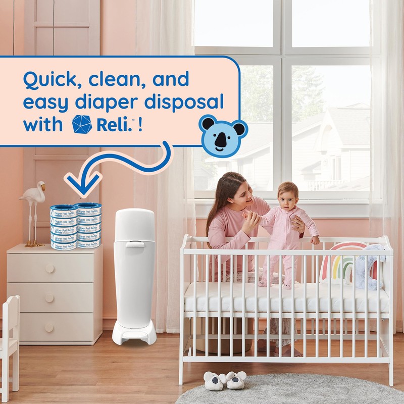 Reli. Diaper Pail Refill Bags, Compatible with Genie Complete, Expressions