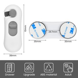 YBCCBY Pack of 8 Child Safety Cupboard Drawers Baby Drawer Lock Child Protection Cabinet Drawer Protection Door Lock Children Fridge Lock for Furniture