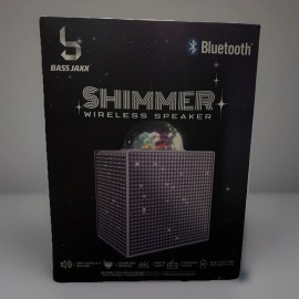 bass jaxx Shimmer Bluetooth Wireless Speaker Disco Lights New Seal Purple