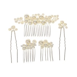 Pearl Pin, Hair Ornament, Headdress, U-pins, Hairpin, For Photography, Everyday Use, School Entrance Ceremonies, Graduations, Weddings, Coming-of-Age Ceremonies, Anniversary, Fashionable Gift, 5