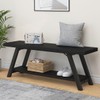 LVB Black Bench, Modern Storage Bench for Bedroom, Wood Metal