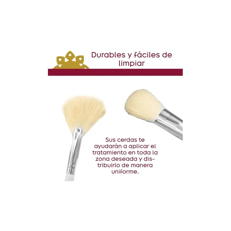 Brochas Faciales Abanico Y Oval. 2 Pzas.