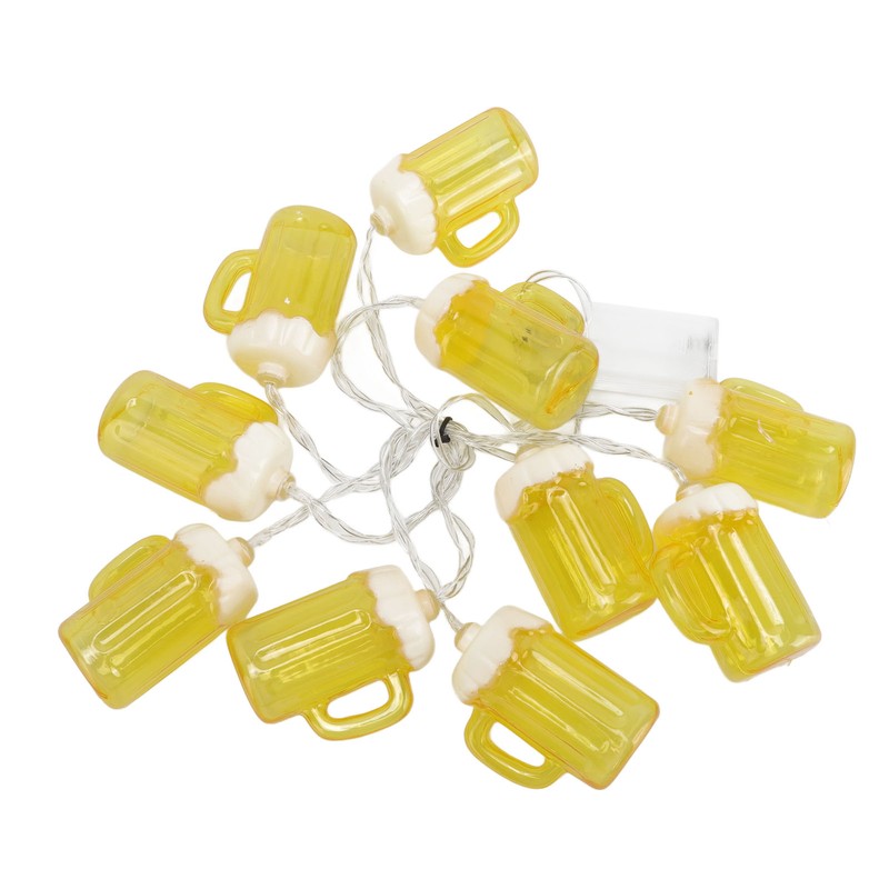 2pcs Beer String Lights 6.5ft 10LED Holiday Party Decorative String
