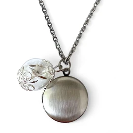Photo Locket Necklace with Dandelions Pendant – Colour Rose Gold – Chain 70 cm – Natural Jewellery – Exclusive Gift Box, Stainless Steel, No Gemstone