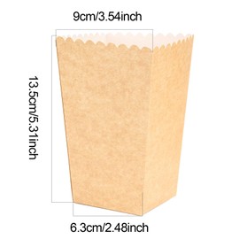 HOZEON 50 PCS 20 Ounces Paper Popcorn Boxes, Contenedores de Palomitas Reutilizables para Fiestas Noches de Película Cine Temático Cumpleaños