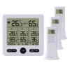 zaqwsx Weather Station Indoor/Outdoor Wireless Sensors Digital Thermometer Hygrometer LED