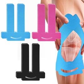 Ruioomeep 12 Stück Vorgeschnitten für Knie Wasserfestes Kinesiologie Tape für Knieschmerzen Elastisches Knie Tape für Sport Stabilisierung Dauerhafte Unterstützung Precut Knie Tape, kinesiotapes knie