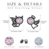 Angel and Devil Stud Earrings 925 Sterling Silver Cubic Zirconia