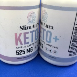 SlimAura KETO+ Apple Cider Vinegar 525 MG 30 Gummies (Lot OF 2)