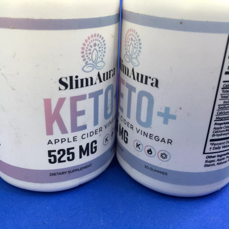 SlimAura KETO+ Apple Cider Vinegar 525 MG 30 Gummies (Lot