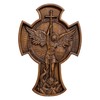 BGCOPPER Archangel Saint Michael Cross Wooden Cross Wall Decor -