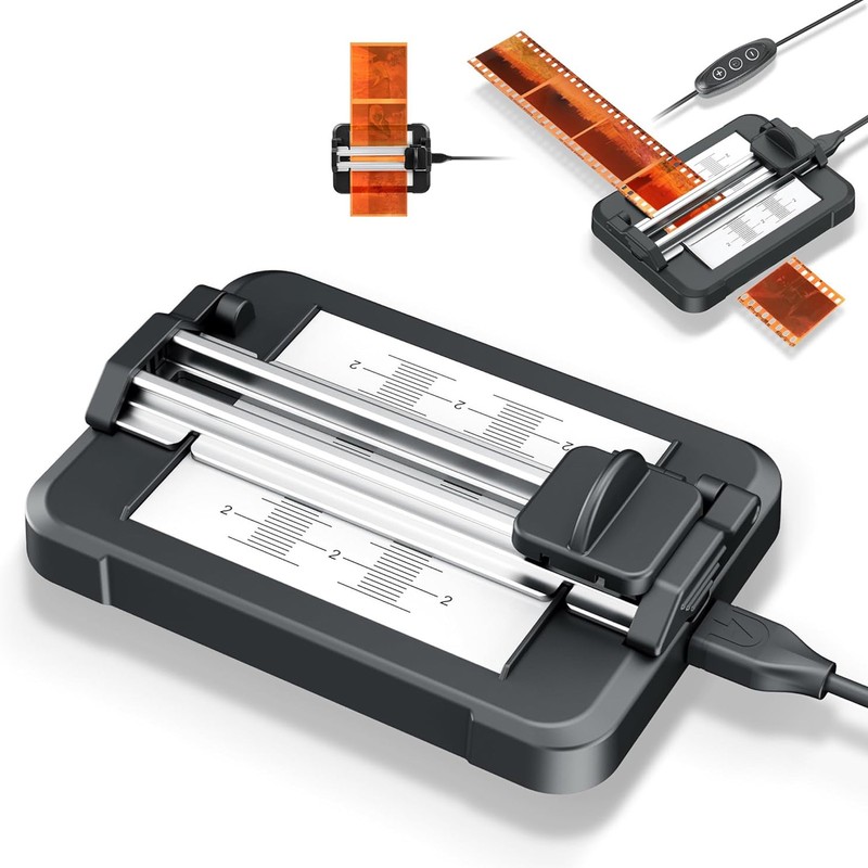 35mm Film Cutter 11 Levels Adjustable LED Backlight USB C