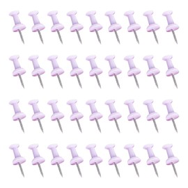 JIHUOO 200 Pcs Plastic Head Push Pins Decorative Pastel Push Pins Cute Bulletin Board Thumb Tacks Aesthetic Poster Push Pins Wall Hanging Thumb Tacks Cork Board Push Pins Purple
