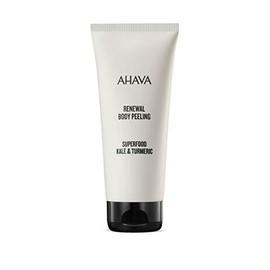 AHAVA Kale Turmeric with Dead Sea Minerals Anti Agining Body Scrub, Liquid Peel, Vegan, 6.8 fl. oz.
