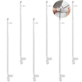 6 Pcs Serging Hooks Latch Crochet Hooks Sewing Needles Stainless Steel Knit Picker Snag Repair Tool for DIY Weave Knitting Revamping Threading Beads Jewelry Making