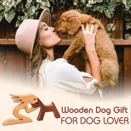 Pawfect House Wooden Sculpture - The Love Between You & Your Fur-Friend - Dog Loss Sympathy Gift, In Loving Memory Gifts Dog Passing Away Gifts, Dog Memorial Gifts for Loss of Dog, Wooden Pet Carvings