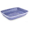 Original Bunzlauer Keramik Auflaufform 1,2 Liter 25,5x19,5cm, H=4,5 cm, Dekor