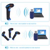 WoneNice Barcode Scanner Wireless 2-in-1 (2.4Ghz Wireless+USB 2.0 Wired) Handheld
