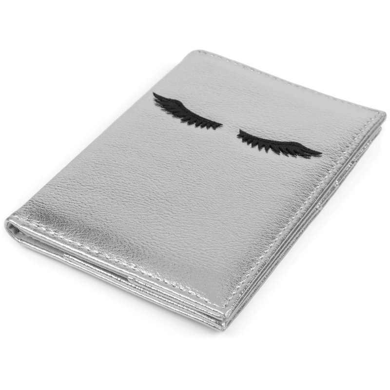 styleBREAKER Passport Holder Lashes with Metallic Shiny Surface, Passport Holder,