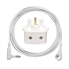 UK Grounding Socket with 16 Feet Grounding Cable, Earthing Grounding Line for Gronding Mat Sheet Pillowcase Pad Wrist Strap Earth Blanket Products with UK Plug