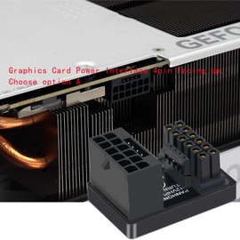 WLGQ PCIe 5.0 Adapter 600W 12VHPWR ATX 3.0 Connector 16 Pin (12+4) Type A