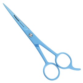MACS Professional Barber/Salon Razor Edge Hair Cutting Scissors/Shears - Ice Tempered Stainless Steel - Reinforced with Chromium to Resist Tarnish and Rust -2003 (Blue)