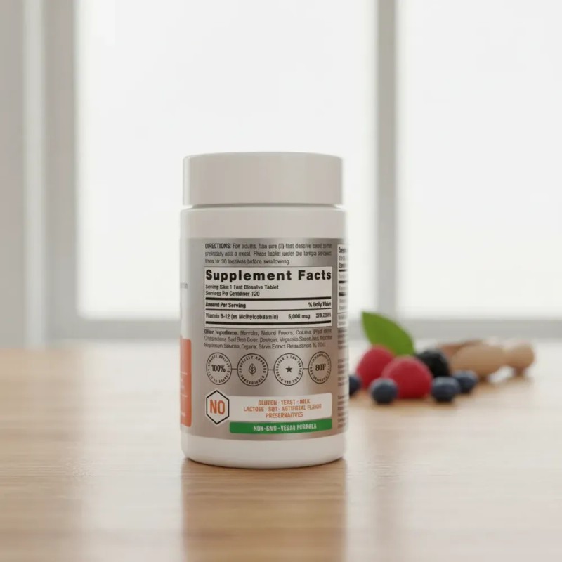Metilcobalamina Vitamina B12 Sublingual 120 Tabletas Ok B71