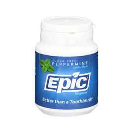 Epic Peppermint Gum Xylitol Sweetened 50 Pieces