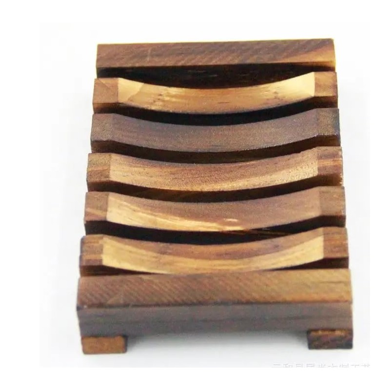 Kandid Bamboo Soap Dish - Single Pack with Drip Holes