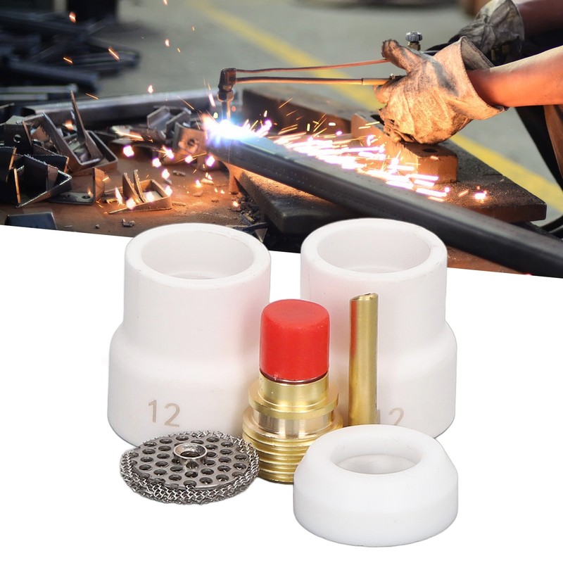 6PCS Welding Torch Adapter Kit Copper PTFE Standard Size TIG