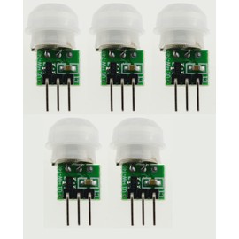 FamilyMall 5pcs IR PIR Motion Sensor for AM312 DC 2.7V to 12V Human Sensor Pyroelectric Infrared Detector Modules for Arduino