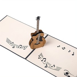 yaartz Guitar Pop up Card for Birthday Anniversary, Thank You, Guitar Card for Guitar Player, Musician