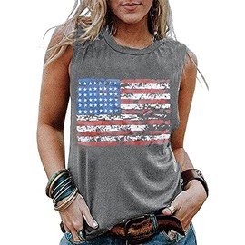T&Twenties Women American Flag Tank Tops We The People 1776 4th of July Tanks Shirt Stars Stripes Patriotic Summer Loose Sleeveless T Shirt