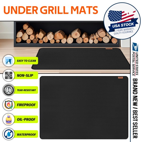 Modigt 48"X30" Grill Under Grill Mat Fireproof Premium Fire Pit