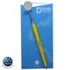 OSUNG Dental Mirror, Softgrip Handle, Cone Socket, Yellow Handle w/mirror