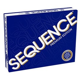 Sequence Premium Edition - Impresionante Juego con Tablero Gigante (20.4 x 26.2 Pulgadas), fichas exclusivas y Tarjetas de Lujo de Goliath, Azul, para Edades de 7 años en adelante